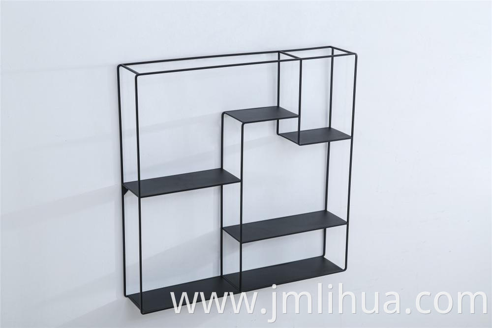 black metal wall shelves 